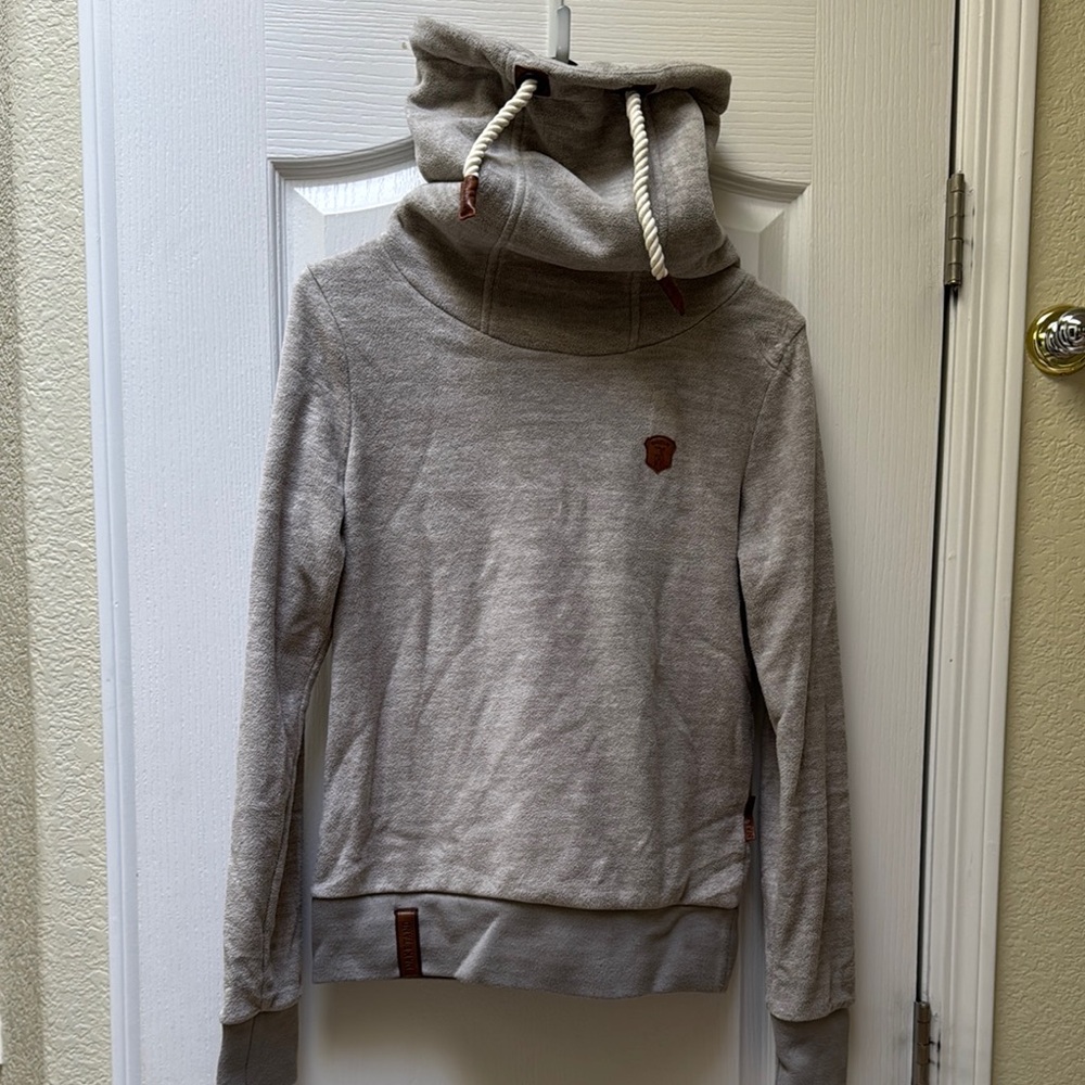 Cozy Gray Cowl Neck Sweater
